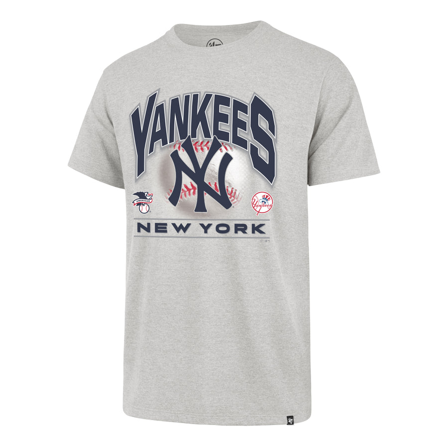 New York Yankees '47 Brand Grey Bunt Franklin Tee front view