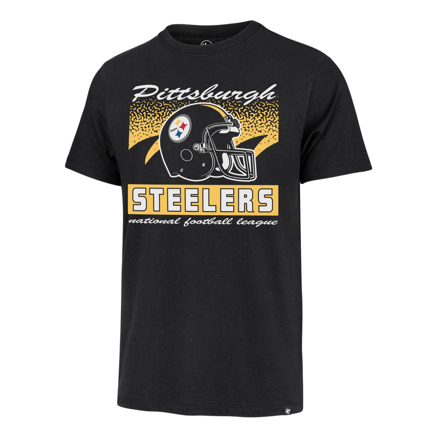 Pittsburgh Steelers '47 Brand Historic Black Franklin Tee front view