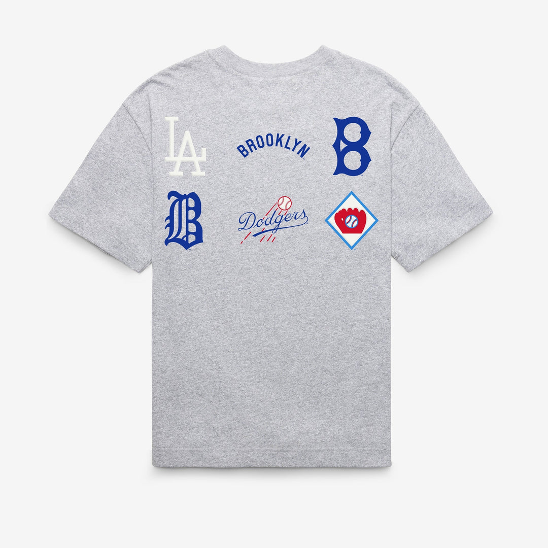 Los Angeles Dodgers 47 Brand Cooperstown History Lock Foundation T-Shirt — Quartz Grey