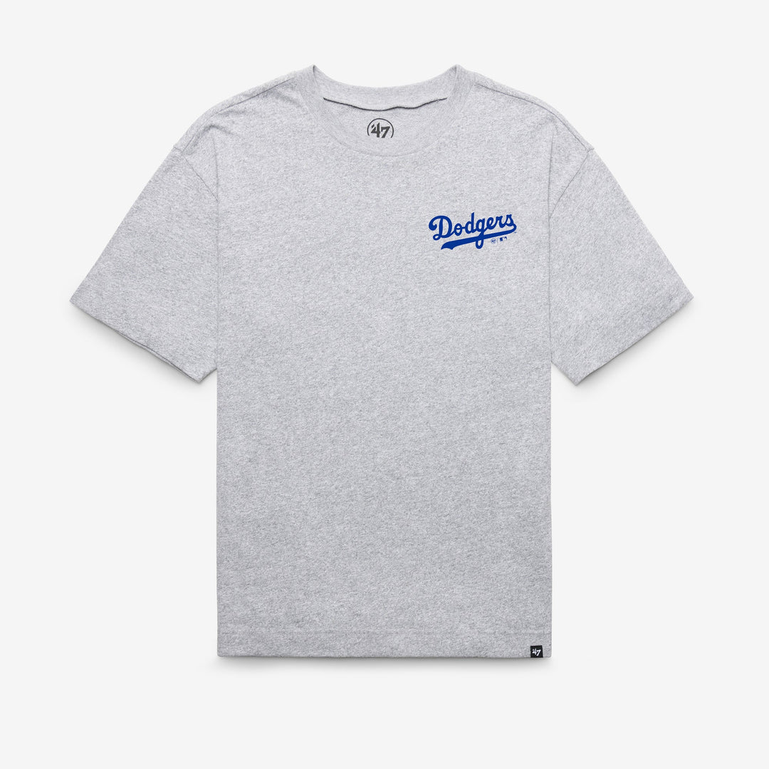 Los Angeles Dodgers 47 Brand Cooperstown History Lock Foundation T-Shirt — Quartz Grey