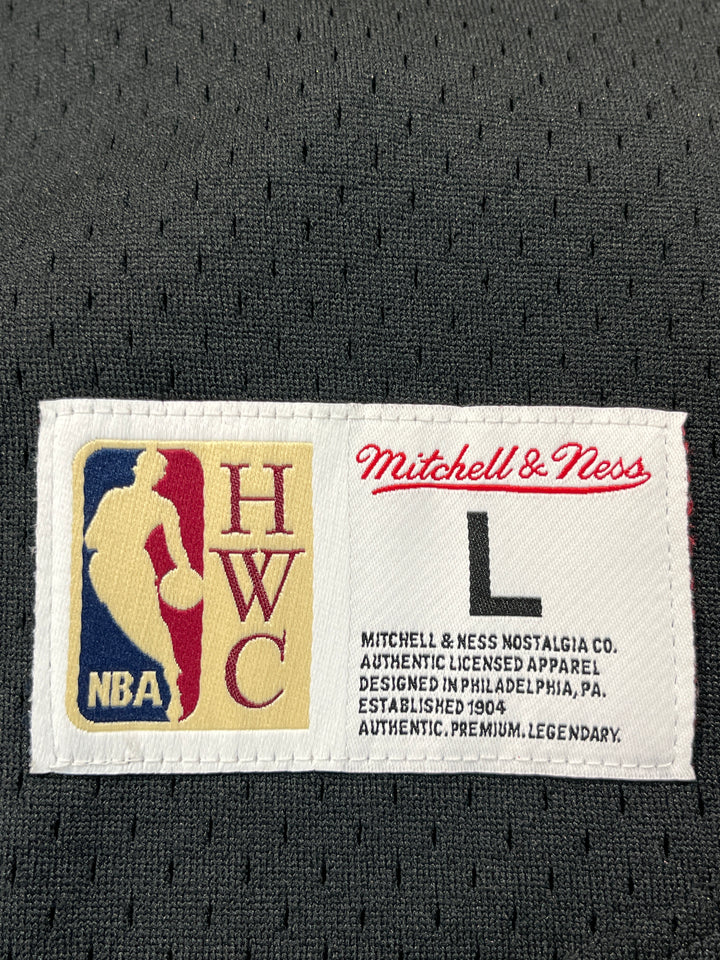 Chicago Bulls Mitchell & Ness Black Jersey On The Clock Mesh Button Front