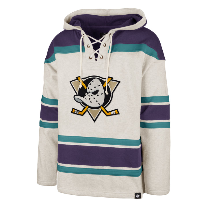 Anaheim Ducks 47 Brand Lacer Pullover Hoodie - Gray