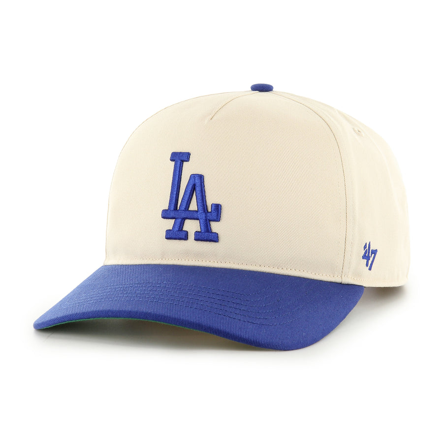 Los Angeles Dodgers '47 Brand Natural & Royal Two Tone Hitch Hat front view