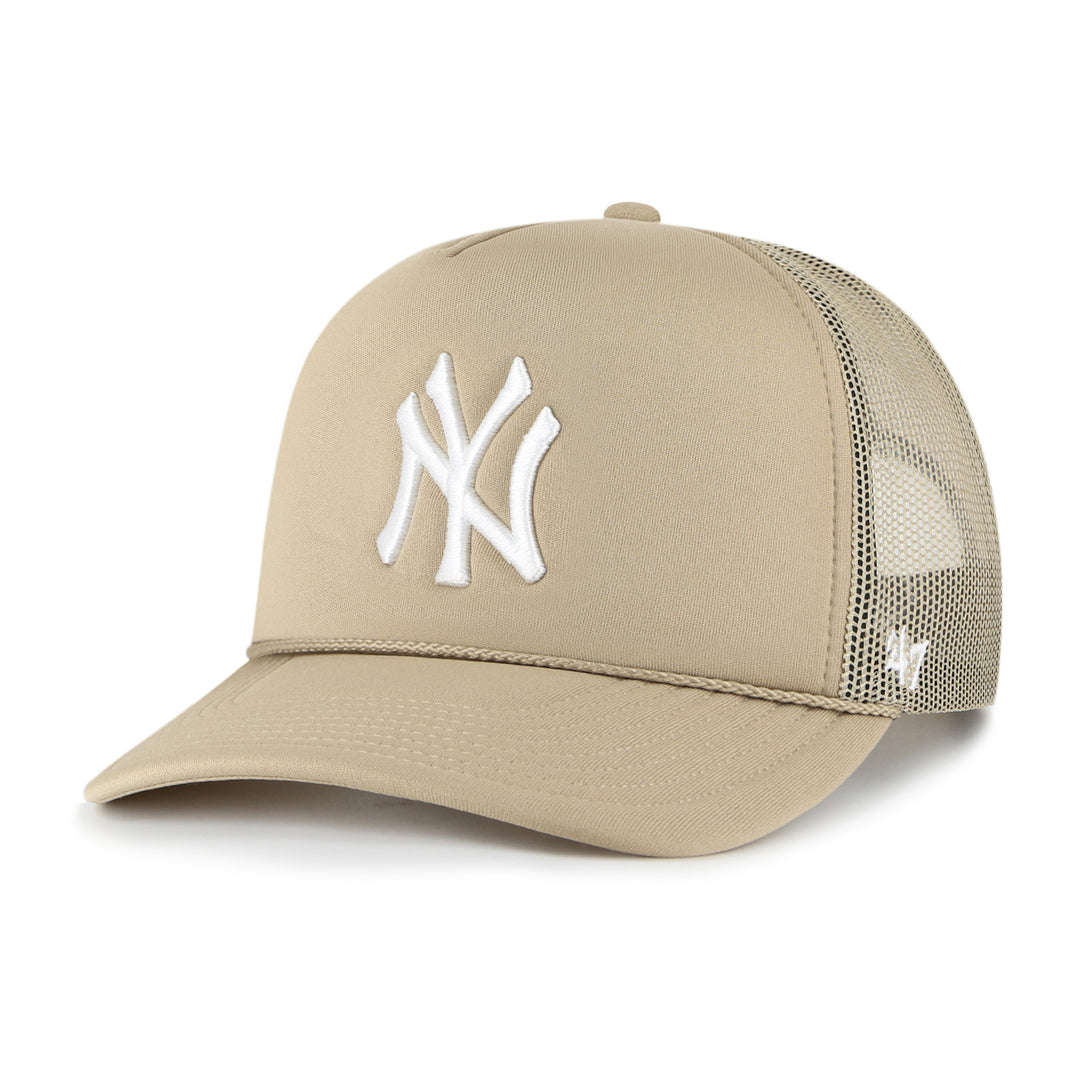 New York Yankees 47 Brand Khaki Foam Front Mesh Trucker Fm Khaki
