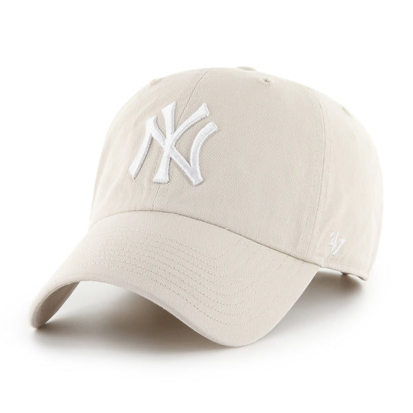 New York Yankees 47 Brand Bone White Clean Up Adjustable Dad Hat