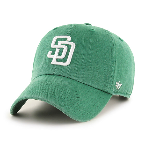 San Diego Padres Kelly green Clean Up hat front view