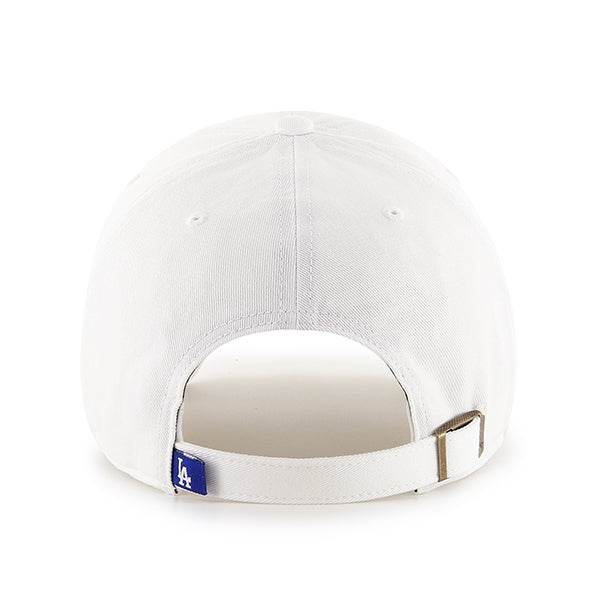 Los Angeles Dodgers 47 Brand White Clean Up Adjustable Dad Hat