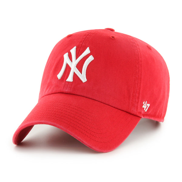 New York Yankees 47 Brand Red Clean Up Adjustable Dad Hat