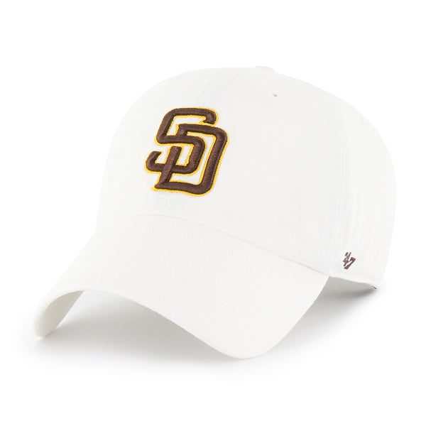 San Diego Padres 47 Brand White Clean Up Adjustable Dad Hat