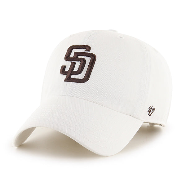 San Diego Padres 47 Brand White Clean Up Adjustable Dad Hat