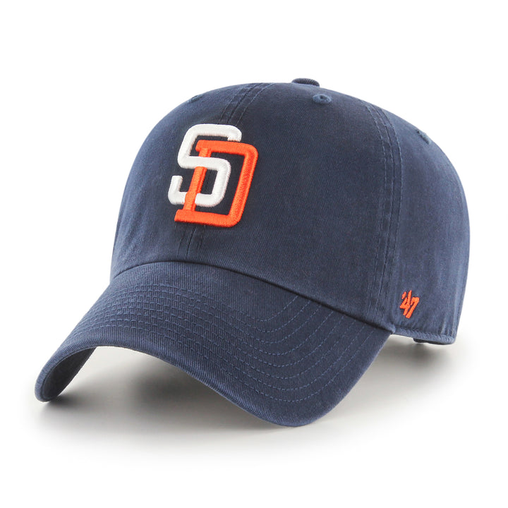 San Diego Padres 47 Brand Cooperstown Navy Clean Up Adjustable Dad Hat