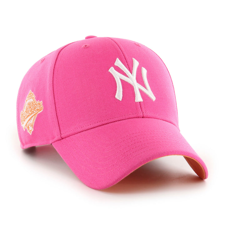 New York Yankees 47 Brand Bcptn World S Magenta Sure Shot Snapback Mvp Magenta