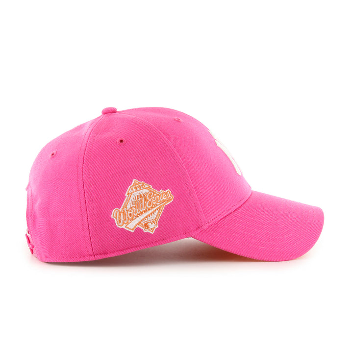 New York Yankees 47 Brand Bcptn World S Magenta Sure Shot Snapback Mvp Magenta