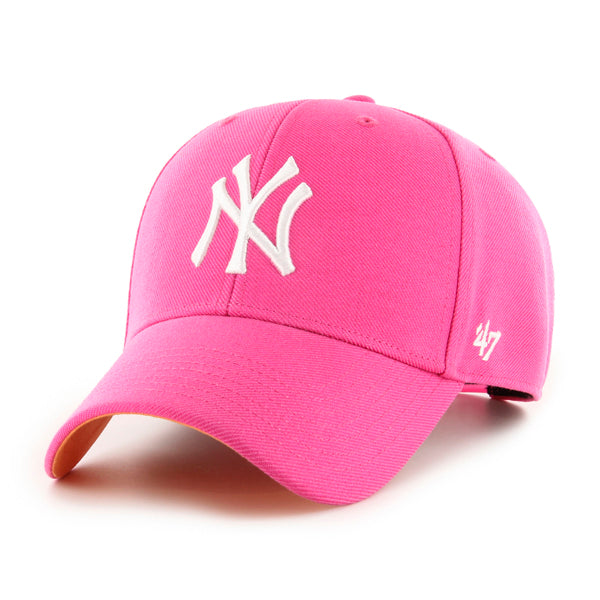 New York Yankees 47 Brand Bcptn World S Magenta Sure Shot Snapback Mvp Magenta
