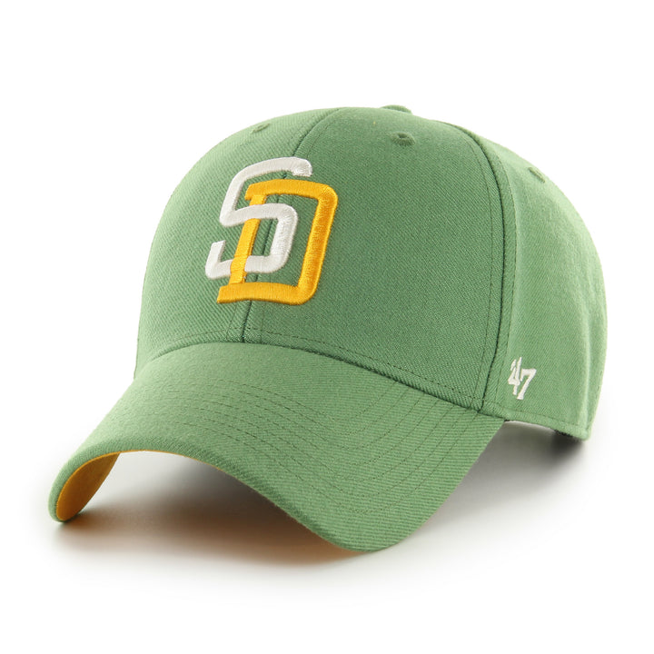 San Diego Padres 47 Brand Bcptn World S Fatigue Green Sure Shot Snapback Mvp Fatigue Green