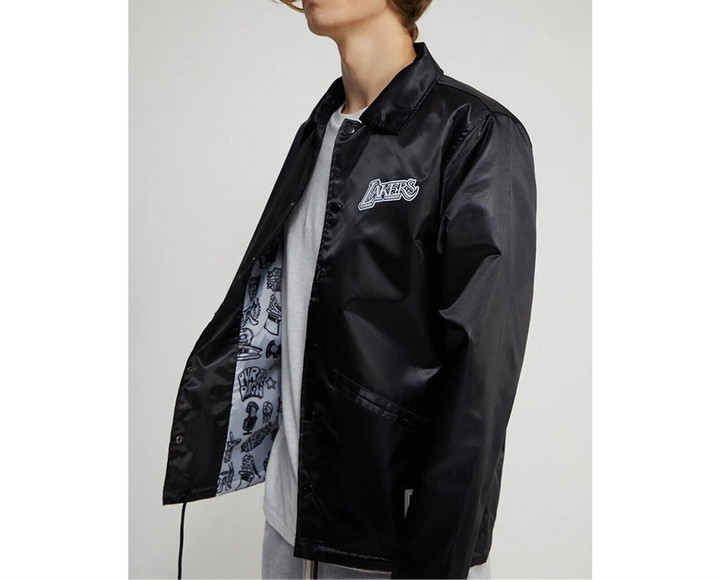 Los Angeles Lakers Mitchell & Ness NBA Doodle Coaches Jacket Lakers
