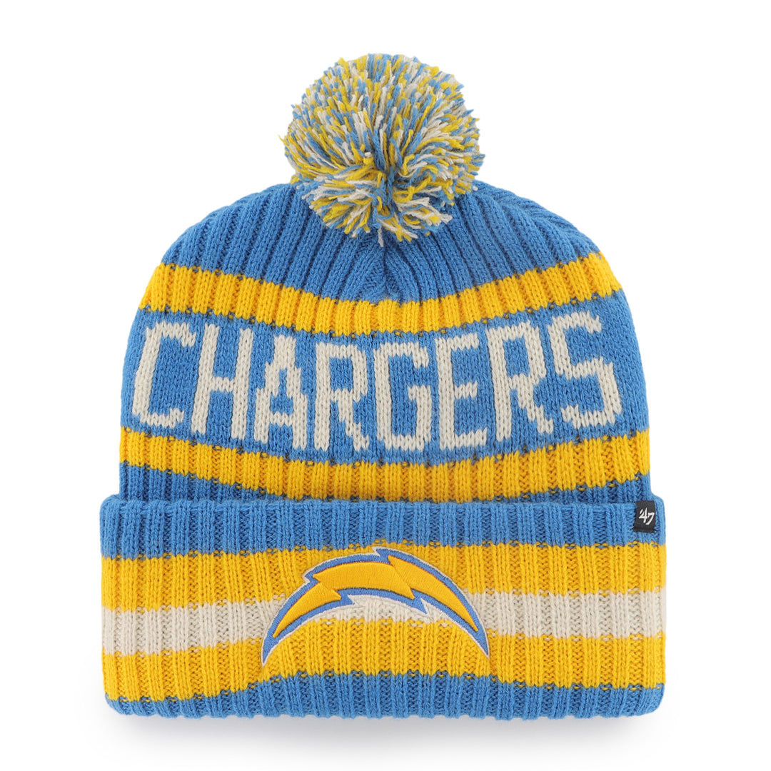 Los Angeles Chargers 47 Brand Blue Raz Bering Cuff Knit Blue Raz