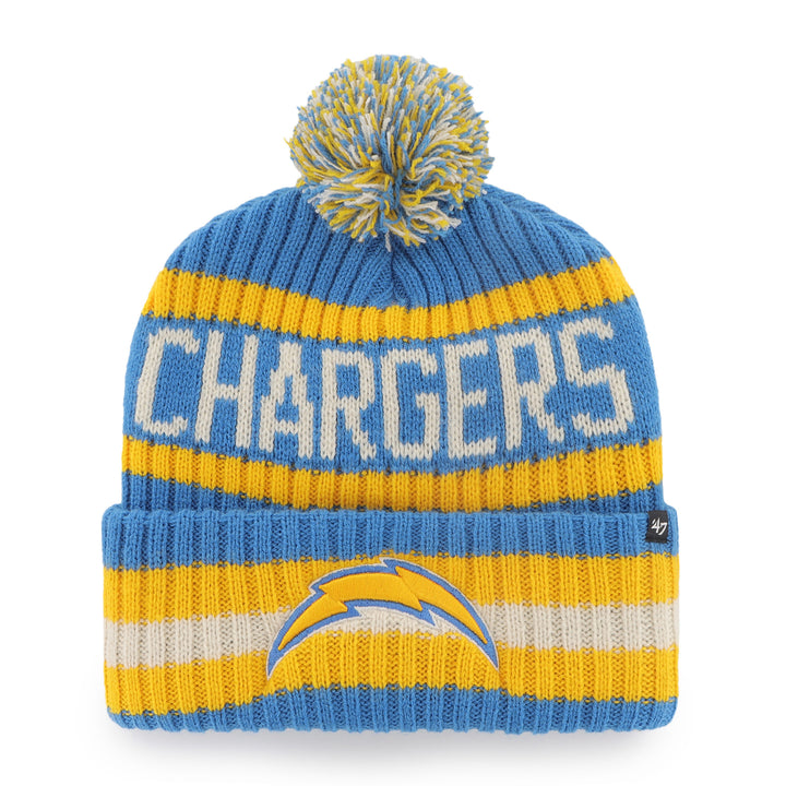 Los Angeles Chargers 47 Brand Blue Raz Bering Cuff Knit Blue Raz