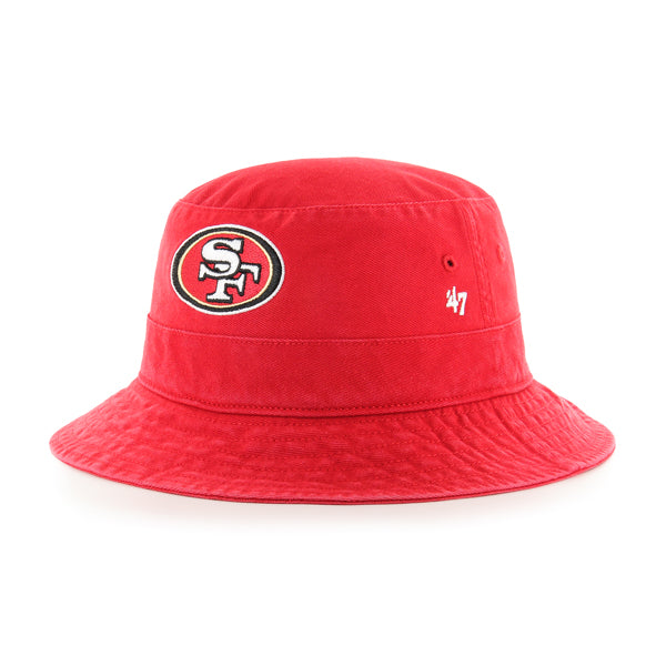 San Francisco 49ers 47 Brand NFL Red Bucket Hat Red