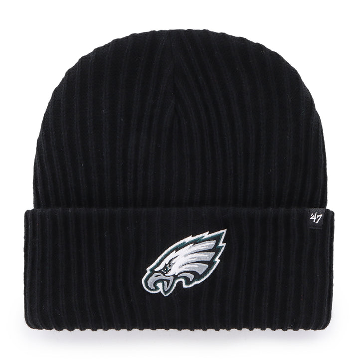 Philadelphia Eagles black Harbor Cuff Knit beanie front view