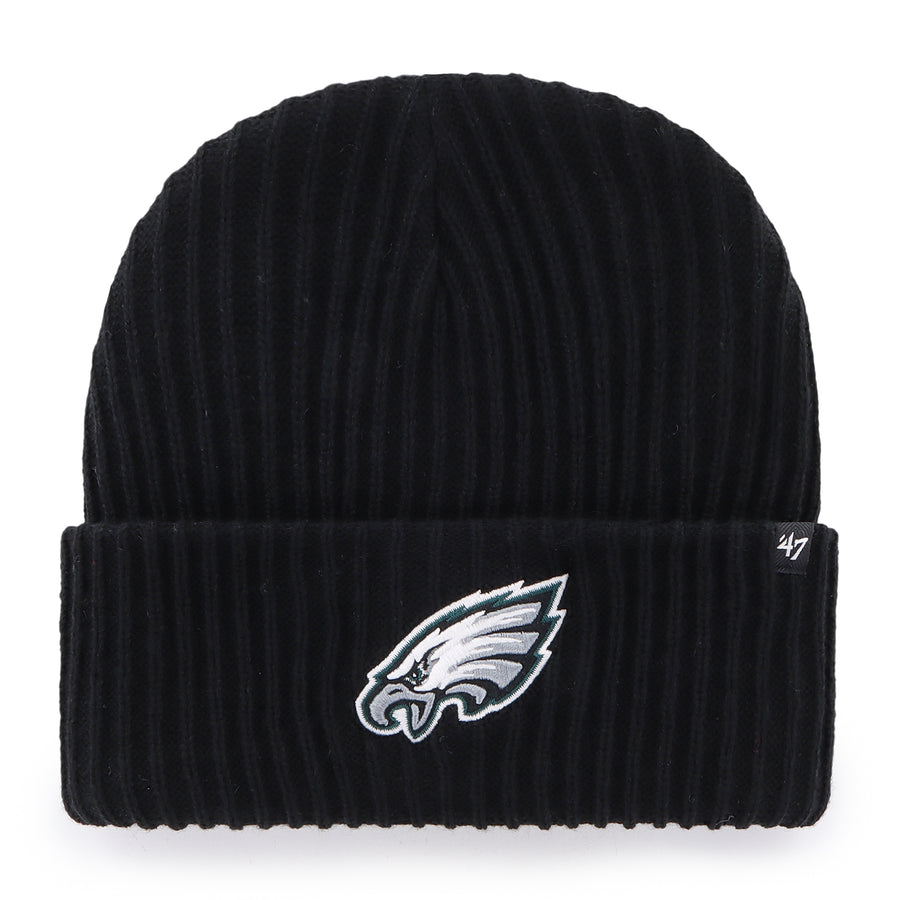 Philadelphia Eagles black Harbor Cuff Knit beanie front view