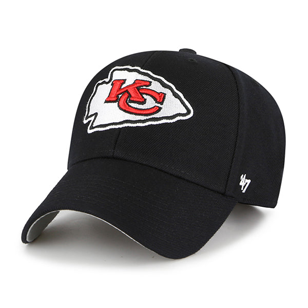 Kansas City Chiefs 47 Brand Black MVP Adjustable Hat