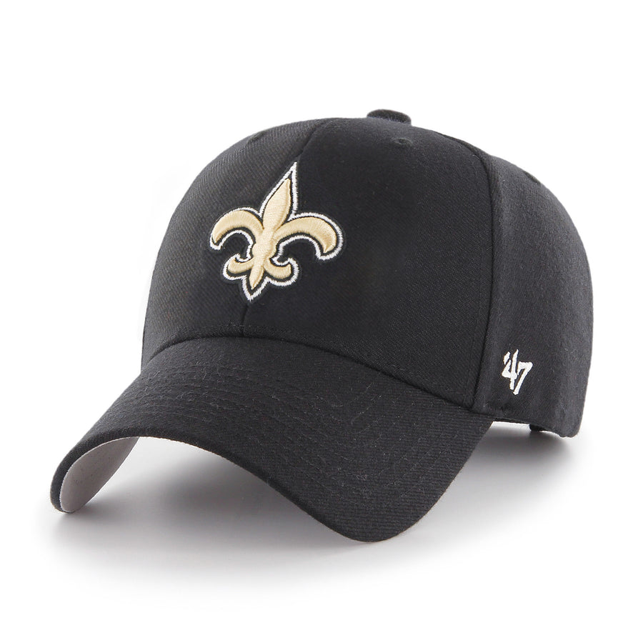 New Orleans Saints '47 Brand MVP Adjustable Hat - Black front view