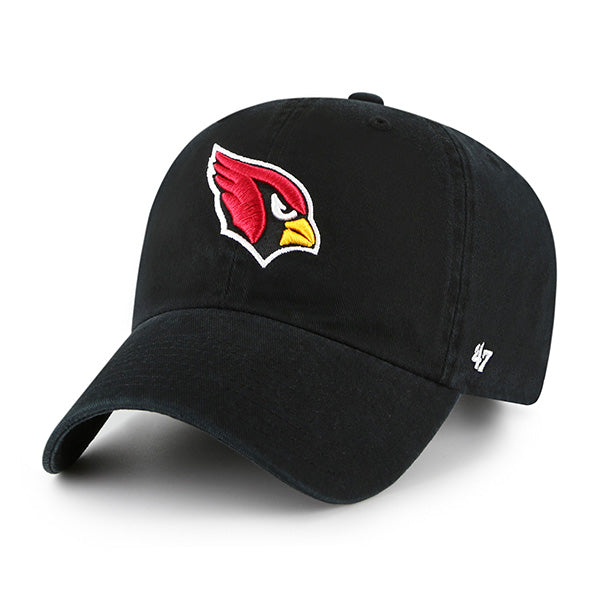 Arizona Cardinals 47 Brand Black Clean Up Adjustable Dad Hat