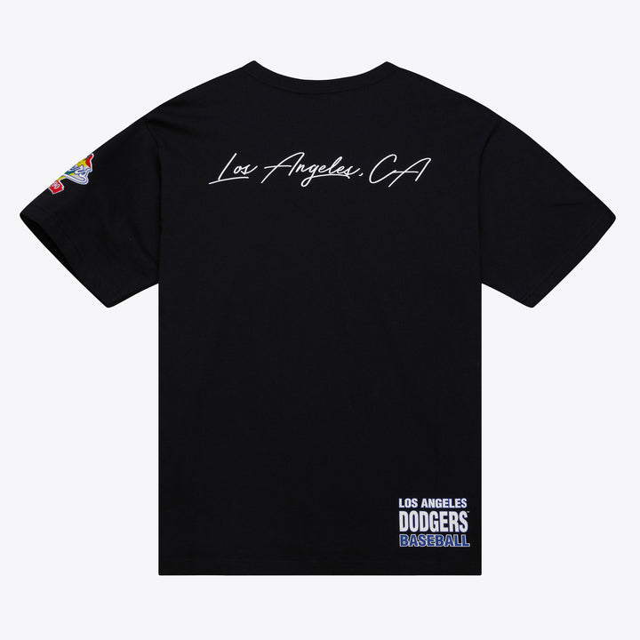 Los Angeles Dodgers Mitchell & Ness MLB Black Out Collection Ss Premium Tee Vintage Logo Dodgers — product image 2