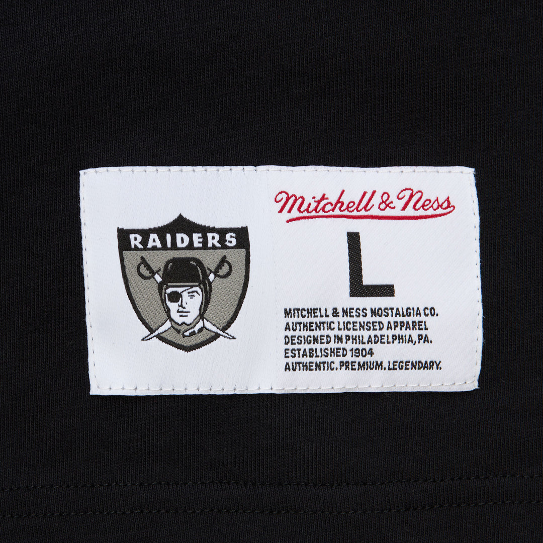 Las Vegas Raiders Mitchell & Ness NFL Black Out Collection Ss Premium Tee Vintage Logo Raiders — product image 2