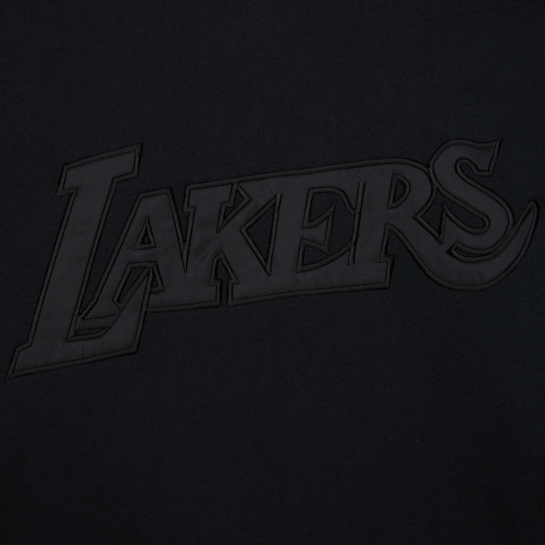 Los Angeles Lakers Mitchell & Ness NBA Satin Stripes Fleece Crew Vintage Logo Lakers — product image 3