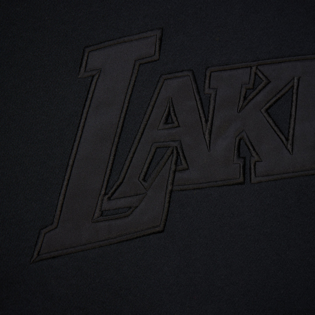 Los Angeles Lakers Mitchell & Ness NBA Satin Stripes Fleece Crew Vintage Logo Lakers — product image 4