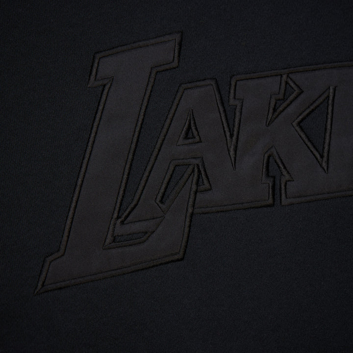Los Angeles Lakers Mitchell & Ness NBA Satin Stripes Fleece Crew Vintage Logo Lakers — product image 4