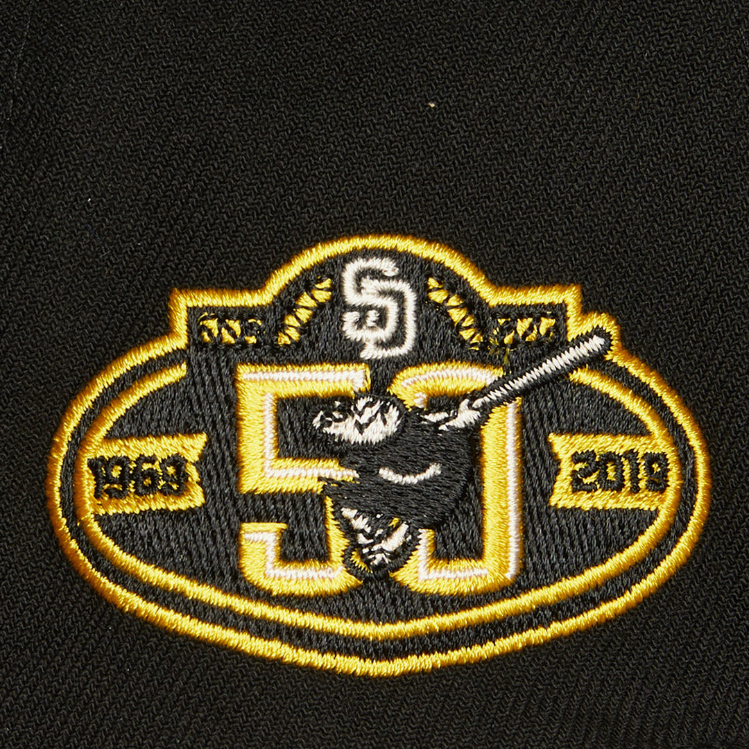 Mitchell & Ness Black San Diego Padres Cooperstown Collection Team Classic Snapback Hat