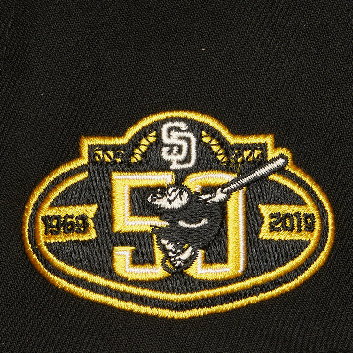 Mitchell & Ness Black San Diego Padres Cooperstown Collection Team Classic Snapback Hat