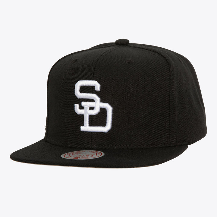 San Diego Padres Mitchell & Ness MLB Evergreen Black White Snapback Coop Padres