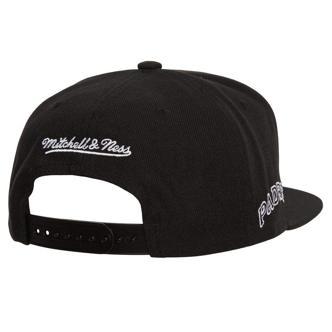 San Diego Padres Mitchell & Ness MLB Evergreen Black White Snapback Coop Padres