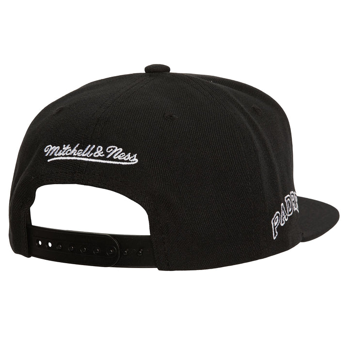 San Diego Padres Mitchell & Ness MLB Evergreen Black White Snapback Coop Padres