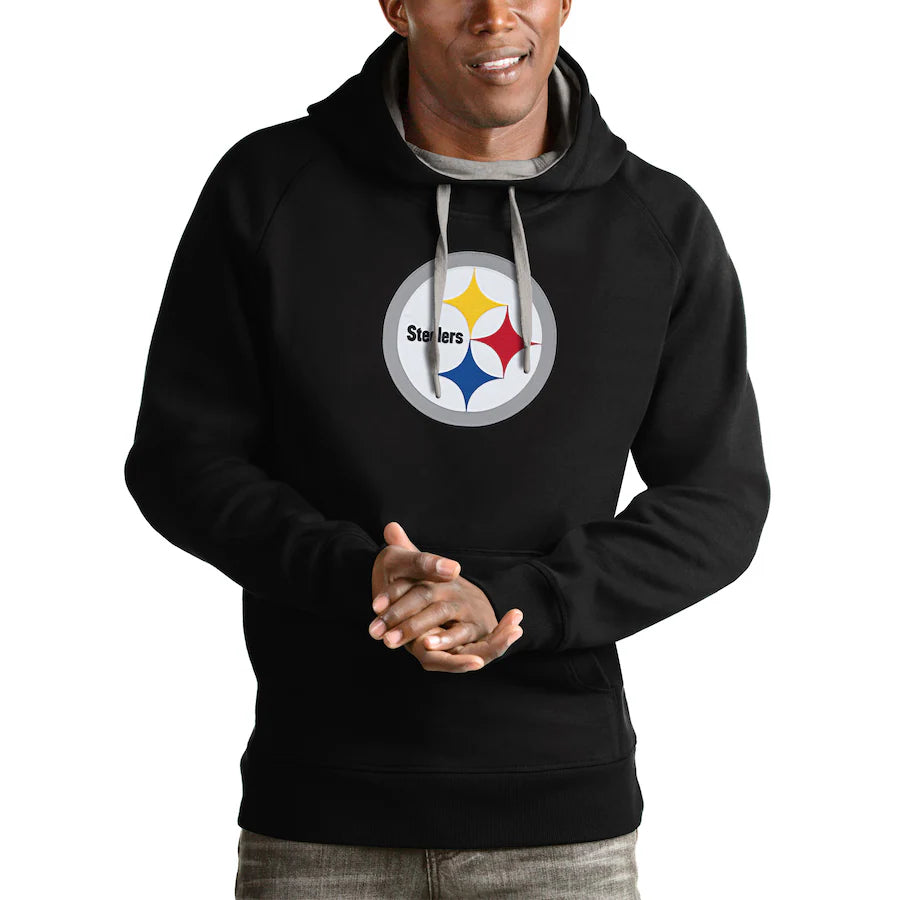 Pittsburgh Steelers Antigua Men’s Black Victory Pullover Hoodie
