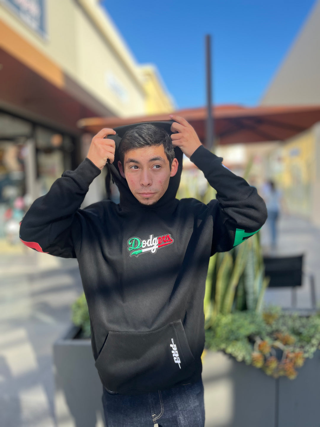 Los Angeles Dodgers Pro Standard Mexico Heritage Drop Shoulder Hoodie Black