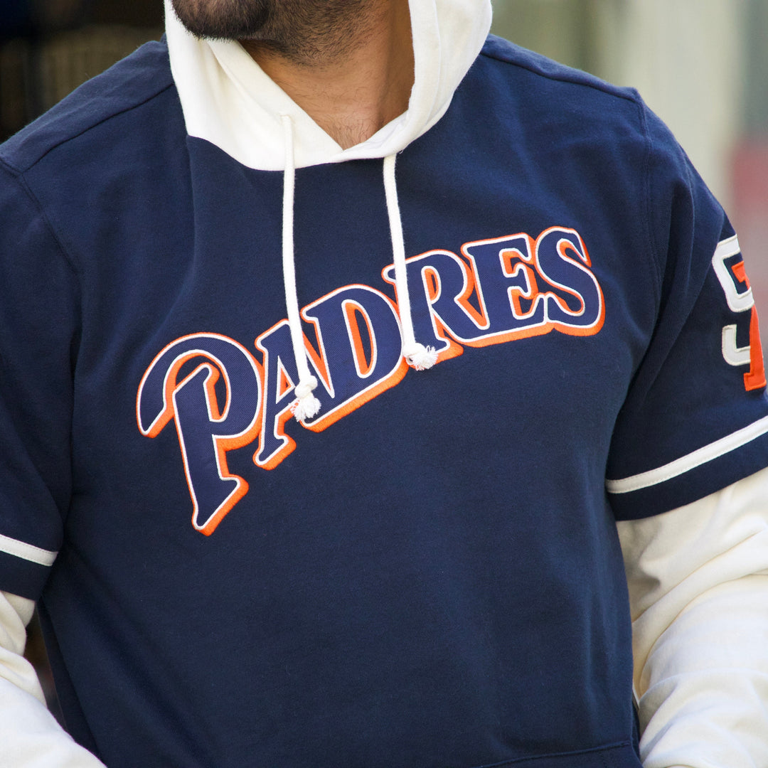 San Diego Padres 47 Brand Cooperstown Trifecta Shortstop Pullover Hoodie — Fall Navy