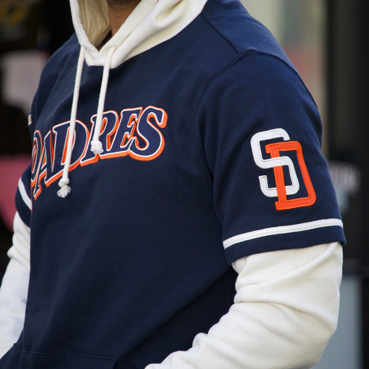 San Diego Padres 47 Brand Cooperstown Trifecta Shortstop Pullover Hoodie — Fall Navy
