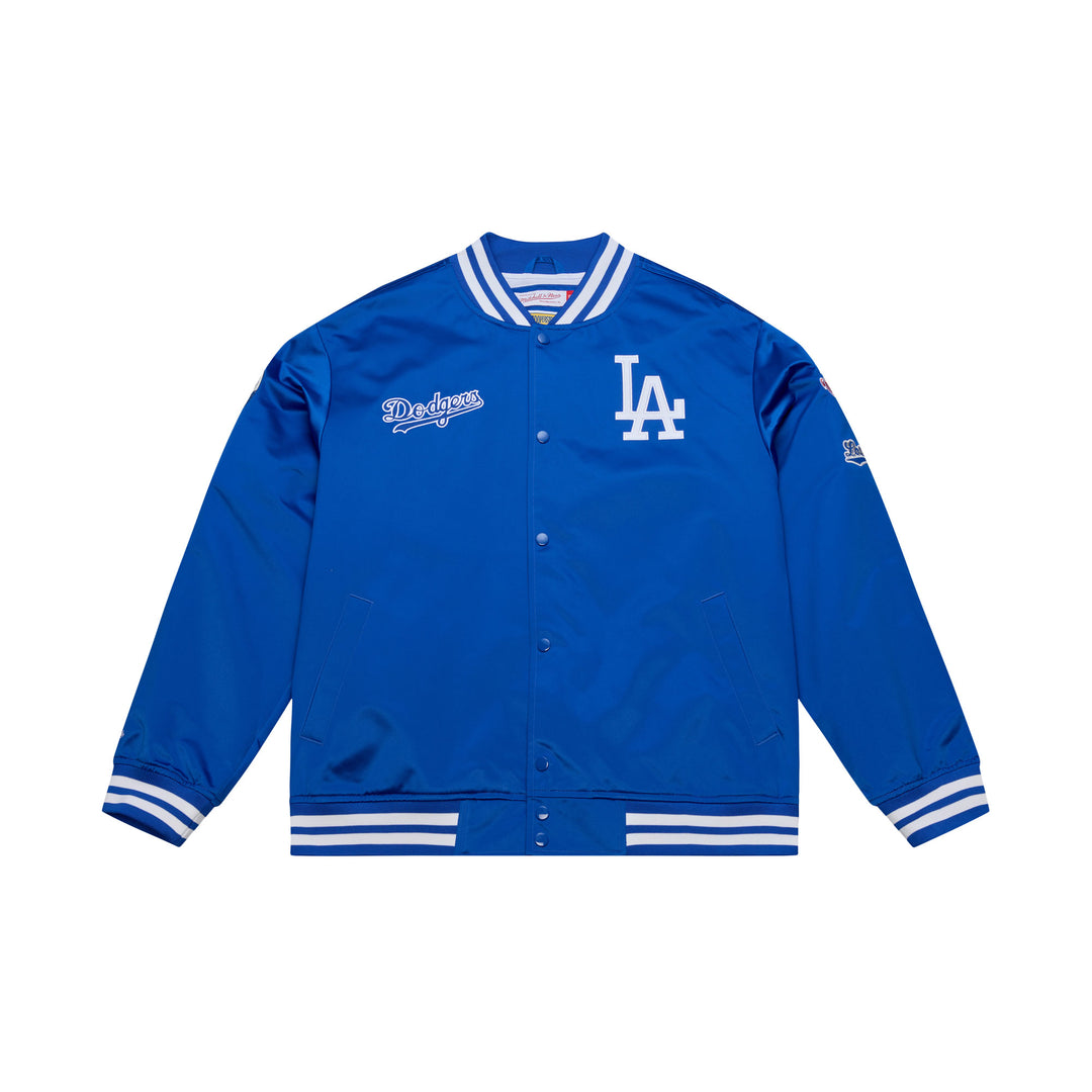 Los Angeles Dodgers Mitchell & Ness Double Clutch LW Satin Jacket- Royal