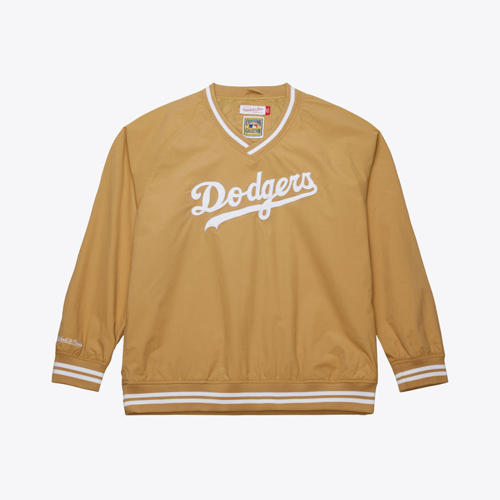 Los Angeles Dodgers Mitchell & Ness MLB Nylon Pullover Jacket Vintage Logo Dodgers Khaki