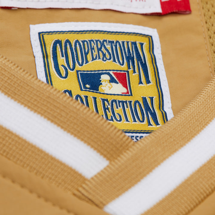 Los Angeles Dodgers Mitchell & Ness MLB Nylon Pullover Jacket Vintage Logo Dodgers Khaki