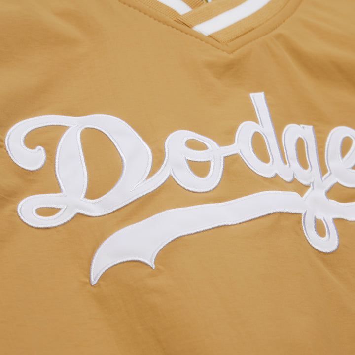Los Angeles Dodgers Mitchell & Ness MLB Nylon Pullover Jacket Vintage Logo Dodgers Khaki
