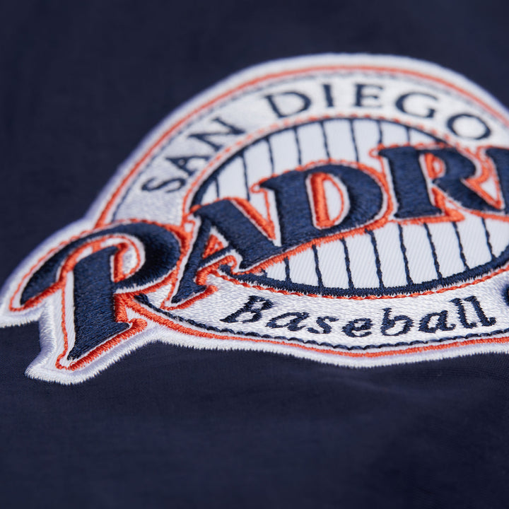 San Diego Padres Mitchell & Ness MLB Nylon Pullover Jacket Vintage Logo Padres