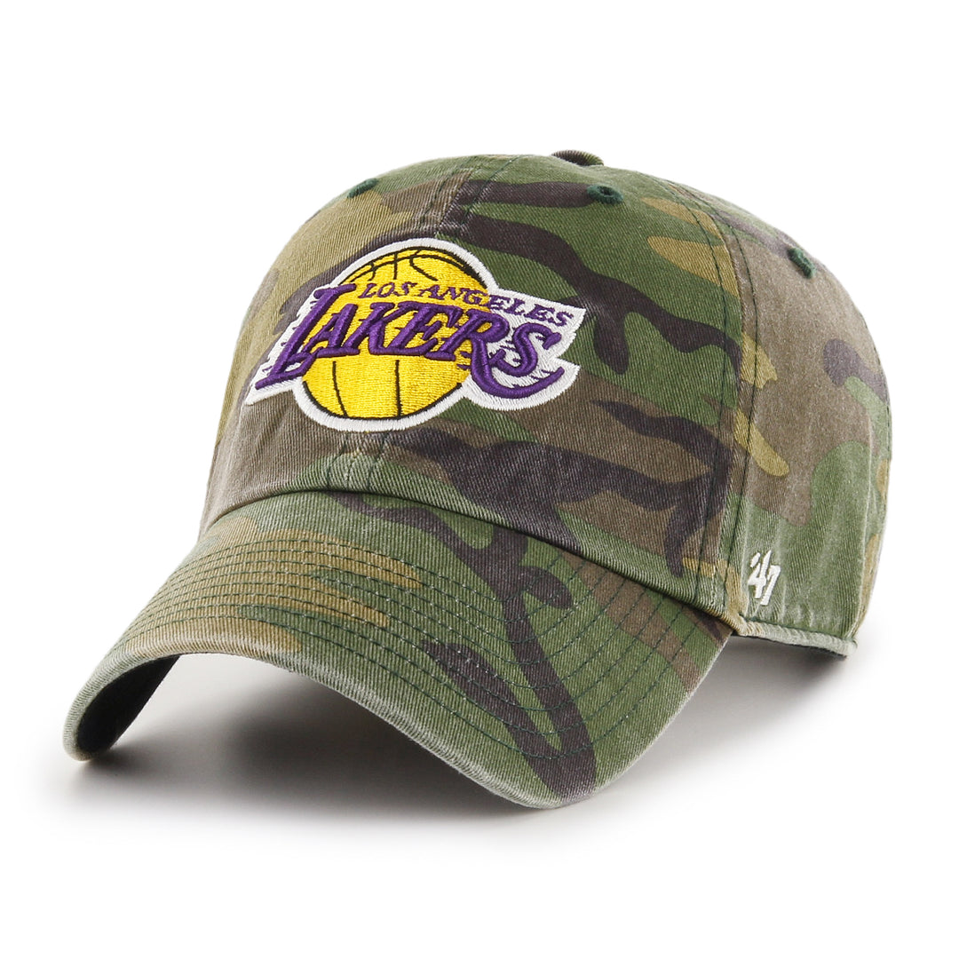 Los Angeles Lakers 47 Brand Camo Clean Up Adjustable Dad Hat