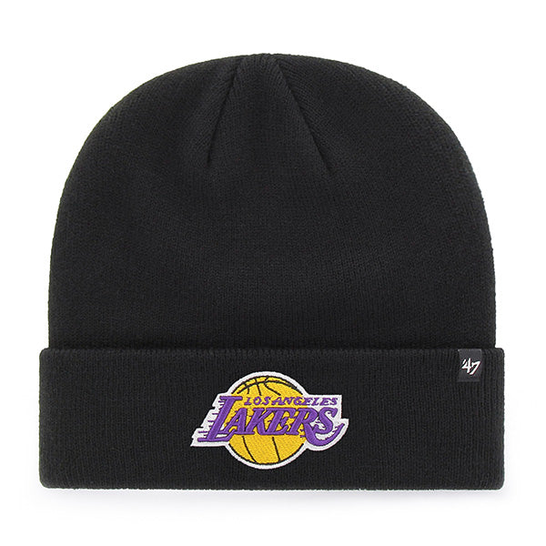 Los Angeles Lakers 47 Brand Black Raised Cuff Knit Black