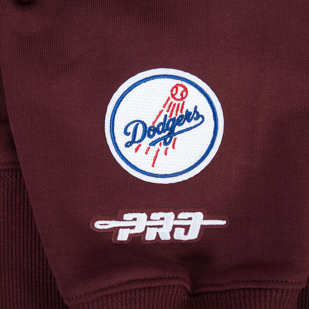 Womens Los Angeles Dodgers Pro Standard Wingspan Fleece Crewneck - Wine